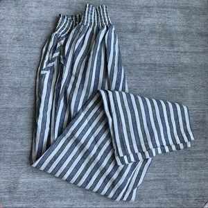 Wide leg linen pants